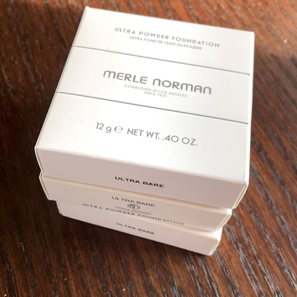 3 Merle Norman Ultra Powder Foundations in the shade Ultra Bare